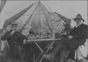 George Eastman and Party in Tent, Nipigon Trip