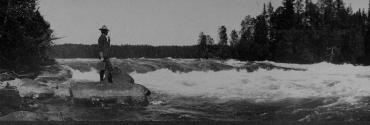 Camping Companion on River, George Eastman's Nipigon Trip