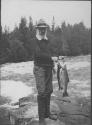 Camping Companion Displaying Fish, George Eastman's Nipigon Trip