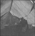 Interior View of Tent, George Eastman's Nipigon Trip