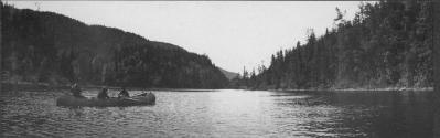 Canoe in River, George Eastman's Nipigon Trip