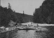Canoes Beside Rapids, George Eastman's Nipigon Trip