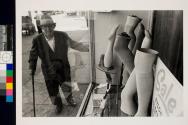 Old guy with leg mannequins, Lower East side