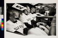 Auto show with baseball players