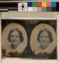 [Woman with lace collar, uncut daguerreotype plate]