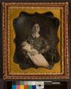 [Woman holding sleeping baby]