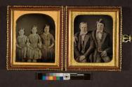 [Double case with group portraits of girls and boys]