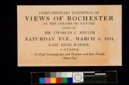 [Ticket to Charles Zoller's Autochrome slide show "Views of Rochester in the Colors of Nature", March 9, 1912]