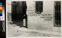 [Wall with quote from Spanish politician Juan Negrín y López.]