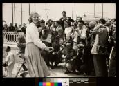 [Ingrid Bergman Surrounded by Press Photographers]