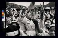 Korean school girls cry out against truce