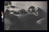 Louie, baby and cat