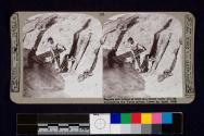 Sappers and miners at work on tunnel under Hill 60, overlooking the Ypres salient, blown up April, 1915.