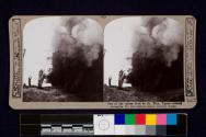 One of our mines fired at St. Eloy [sic], Ypres - violent struggles for the craters lasted several weeks.