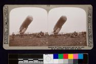 Spotting the Turks; motor-winch pays out the cable for an observation balloon about to ascend.