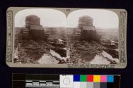 Our whippet tanks dash thro' the mud-caked battlefields and penetrate the German lines at Morcourt.