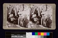 Our troops make use of a Jerry dugout captured in the Great Allied Advance at Bapaume