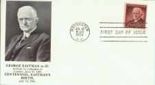 Envelope celebrating George Eastman's Centennial featuring an image of Eastman