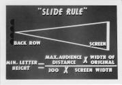 Slide rule card