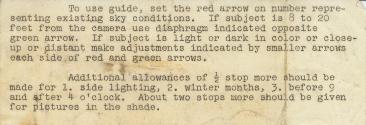 Instructions for using guide