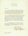 Letter From Albert K. Chapman to Raymond Wilson