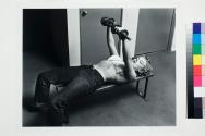 Marilyn with barbells
