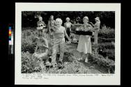 Liz Bishop, Ellen Tully, Ann Cobb, Ginny Fairbank, Connie Holden, Joanne Kronauer, and Ruth Glover planting at Longfellow House
