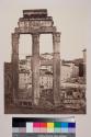 The three columns in the Forum, formerly called the Temple of Jupiter Stator, and now the Temple of Minerva Calcidica.