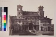 The Garden-front of the Villa Medici, built from the design of Michael-Angelo - on the Pincian Hill.