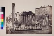 Phoca's Column and temples in the Forum, similar to n. 62, but including the recent restoration of the remains of the school of Xanthus.