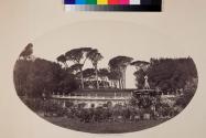 A Fountain and Stone Pines in The Villa Pamphilj-Doria.