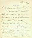 Letter from George Eastman to Miss Shaddock