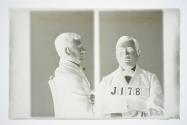 [Dominico DeFio, police booking photograph (profile and full face)]
