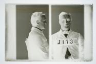 [James Lee, police booking photograph (profile and full face)]