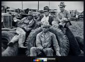 Roustabouts in Freer, Texas take time off from their jobs