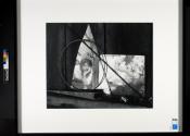 Gerry Sharpe reflecting in glass