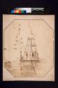 [Cast-Iron Lighthouse under construction at Merrick & Towne's Foundry, Philadelphia, destined for Carysfort Reef, Florida]