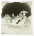 [Group in carriage, possibly including Emily Sibley Watson (under parasol)]