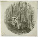 [Scene in the woods, including James Sibley Watson Sr. in deerstalker cap]