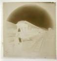 [Group on back platform of train (possibly trip to Mammoth Hot Springs, Yellowstone National Park)]