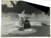 [James Sibley Watson Jr. at sundial, 11 Prince St. Rochester NY]
