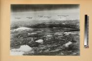 Infra-red aerial view of Oregon landscape showing several mountains