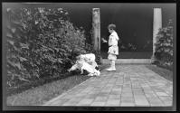 Dryden children in Eastman's garden