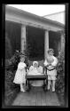 Dryden children in Eastman's garden with Watson Newhall