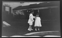 Dryden children in Eastman's garden