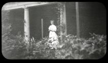 Woman standing in garden
