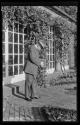 George Eastman using Cine Kodak in Terrace Garden outside Colonnade