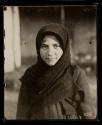 Belgrade. Girl applying for relief, Red Cross.