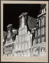 [Negative print of Gothic gables in Wismar, Germany]