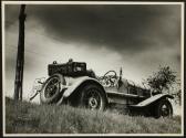 [The author's Opel race car, photographed in Deep, a small German fishing village on the Baltic]